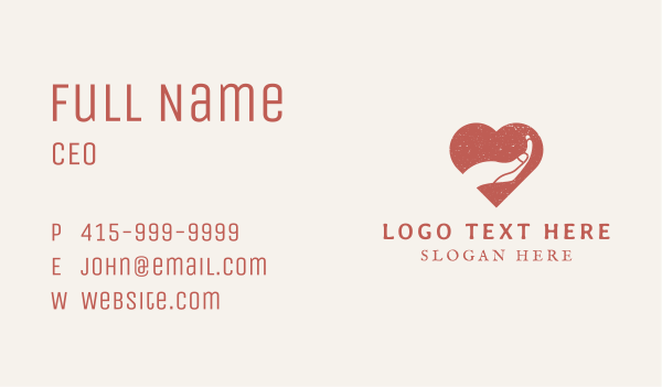 Red Heart Hand Business Card Design Image Preview