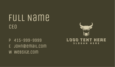 Wild Bull Horn Business Card Image Preview