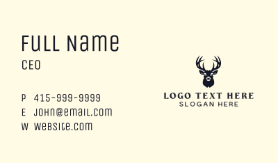 Deer Animal Wildlife Business Card Image Preview