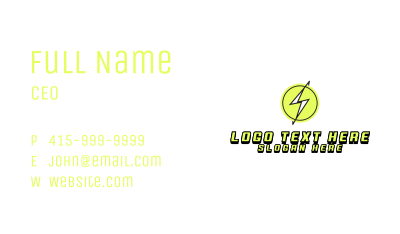 Lightning Letter S Business Card Image Preview