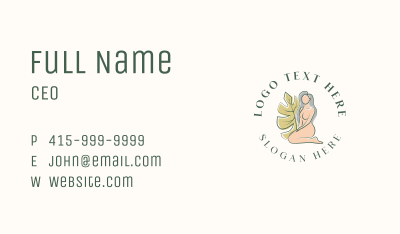 Organic Nude Woman Business Card Image Preview