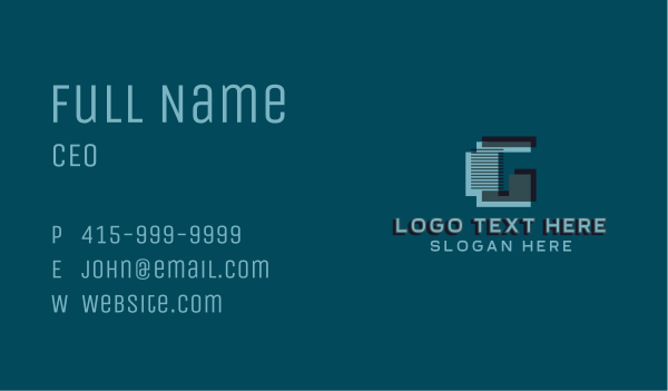 Professional Tech Letter G Business Card Design Image Preview