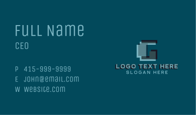 Professional Tech Letter G Business Card Image Preview