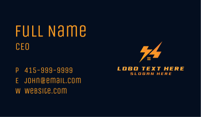 Flash Lightning Energy  Business Card Image Preview