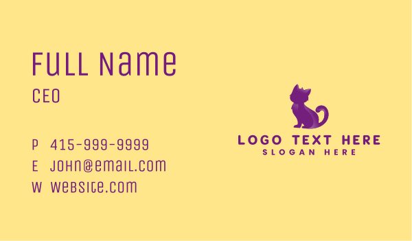 Kitten Cat Feline Business Card Design Image Preview