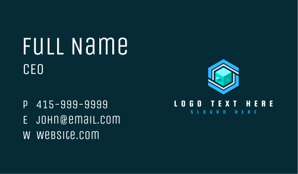 Data Tech Cube Business Card Design Image Preview