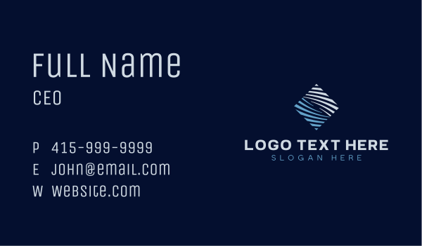 Waves Business Firm Business Card Design Image Preview