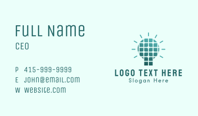 Solar Light Bulb Business Card Image Preview