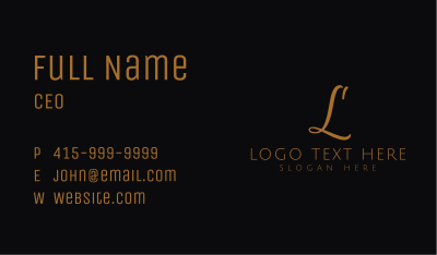 Elegant Feminine Lettermark Business Card Image Preview