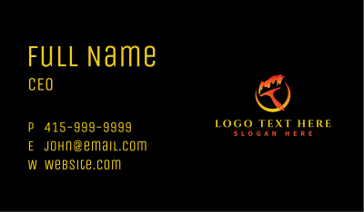 Fire Paint Brush Maintenance Business Card Image Preview