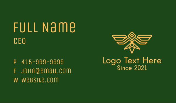 Military Bird Badge Business Card Design Image Preview