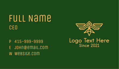Military Bird Badge Business Card Image Preview