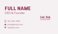 Casual Script Wordmark Business Card Design