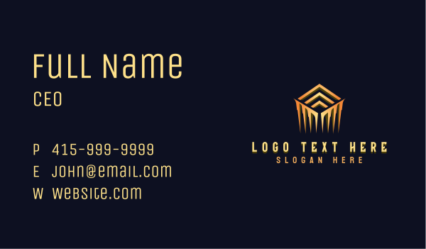 Luxury Cube Tech Business Card Design Image Preview