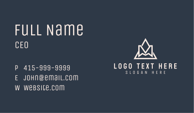 Triangle Construction Builder Business Card Image Preview