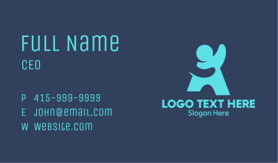 Generic Blue Person Business Card Image Preview