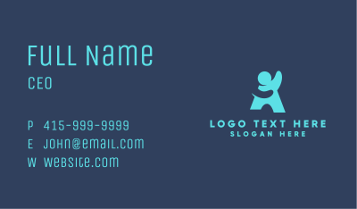 Generic Blue Person Business Card Image Preview