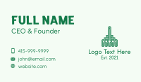 Green Rake Line Art  Business Card Image Preview