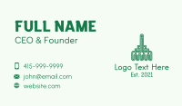 Green Rake Line Art  Business Card Design