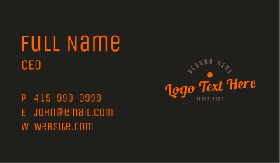 Classic Vintage Quirky Wordmark  Business Card Image Preview