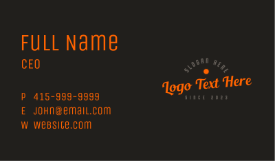 Classic Vintage Quirky Wordmark  Business Card Image Preview
