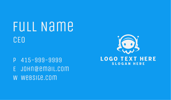 Robot Tech App Business Card Design Image Preview