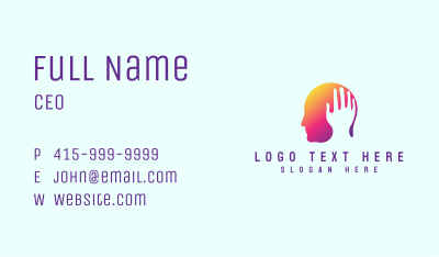Mental Health Hand Business Card Image Preview