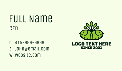 Organic Cute Elephant Business Card Image Preview