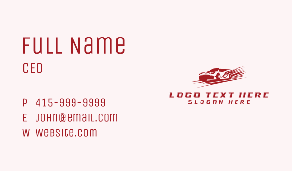 Sports Car Racing Business Card Design Image Preview