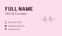 Pink Feminine Lettermark Business Card Image Preview