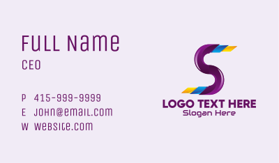 Software Company Letter S  Business Card