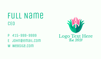 Gradient Lotus Organization Business Card Image Preview