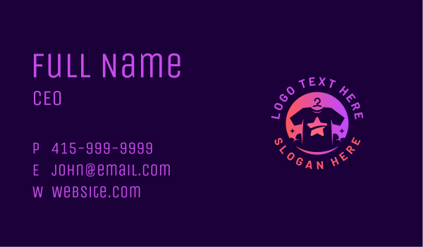 Star Laundry Shirt Business Card Design Image Preview