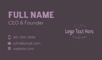 Handwritten Graffiti Wordmark Business Card Image Preview