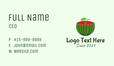 Sliced Watermelon Drink Business Card Image Preview