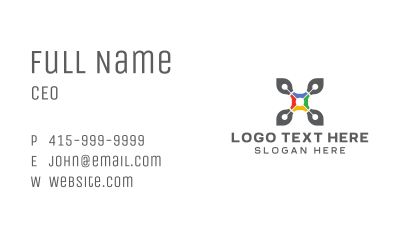 Drone Media Letter X Business Card Image Preview