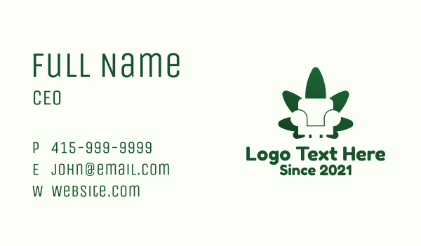 Green Leaf Armchair Business Card Design Image Preview