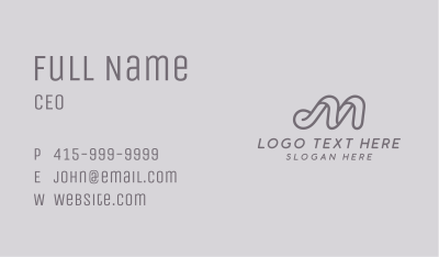 Brand Boutique Letter M Business Card Image Preview