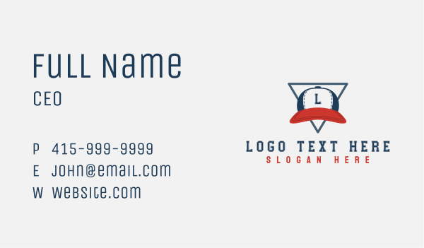 Baseball Cap Hat Business Card Design Image Preview