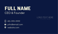 Simple Minimalist Elegant Wordmark Business Card Design