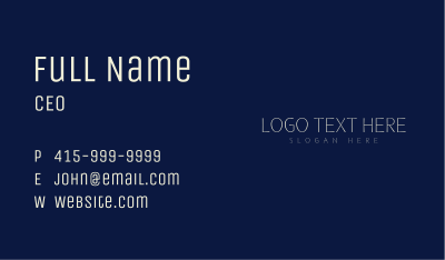 Simple Minimalist Elegant Wordmark Business Card Image Preview