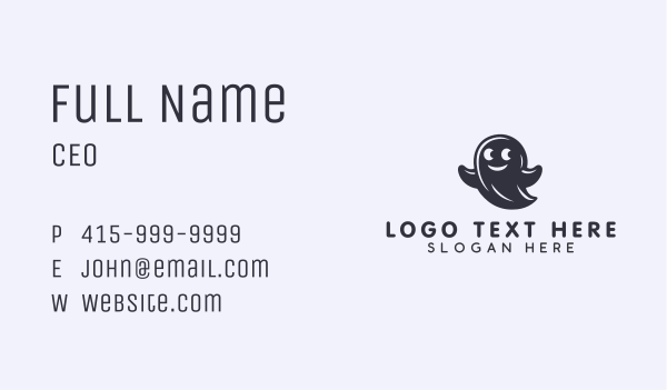 Halloween Ghost Costume Business Card Design Image Preview