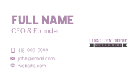 Purple Punk Wordmark Business Card Image Preview