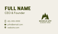 Forest Tree Camping Tent Business Card Image Preview