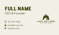 Forest Tree Camping Tent Business Card Preview