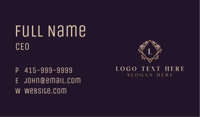 Luxury Boutique Flower Business Card Image Preview