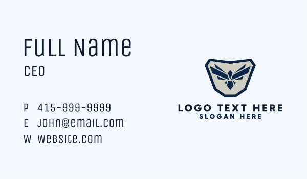 Abstract Eagle Badge Business Card Design Image Preview