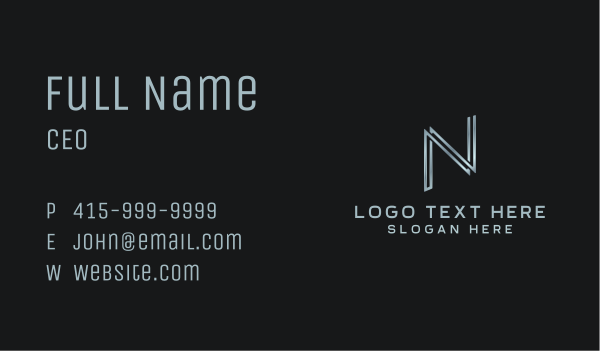 Company Agency Brand Letter N Business Card Design Image Preview