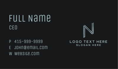Company Agency Brand Letter N Business Card Image Preview