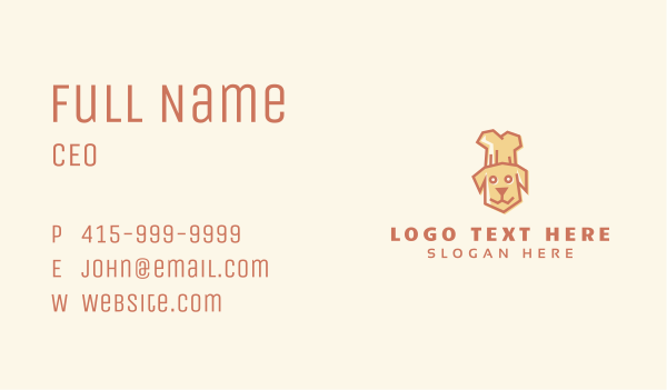Pet Puppy Chef Business Card Design Image Preview